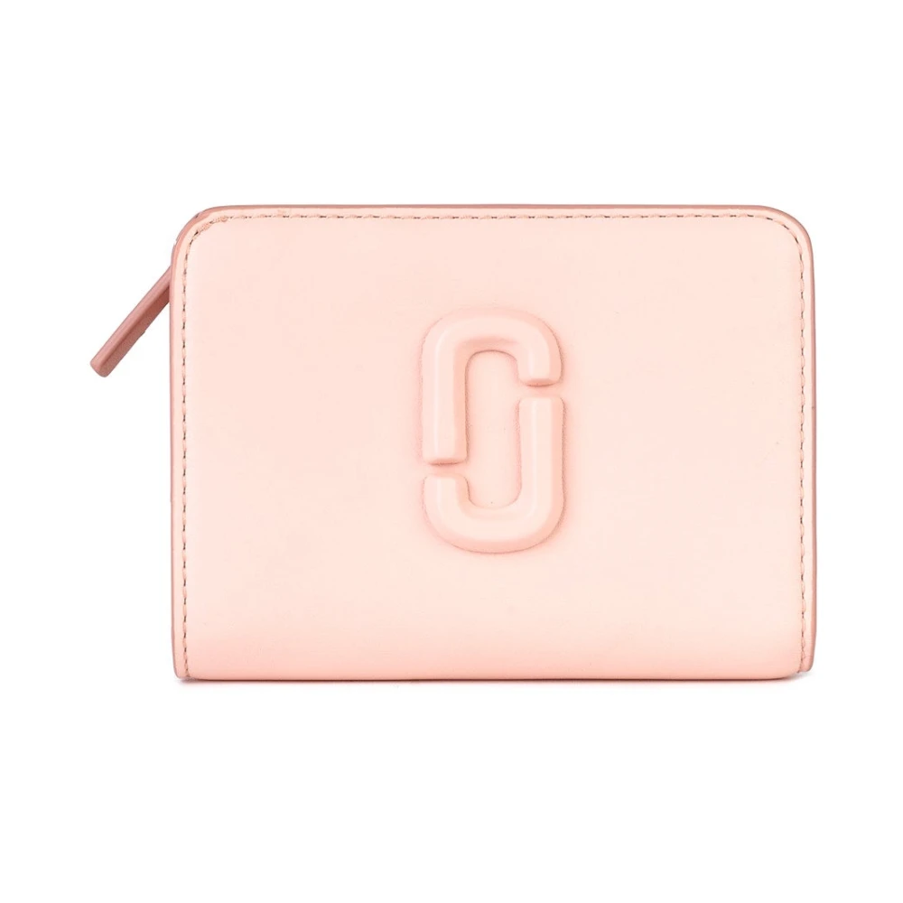 Marc Jacobs Roze Leren Mini Compact Portemonnee Pink Dames