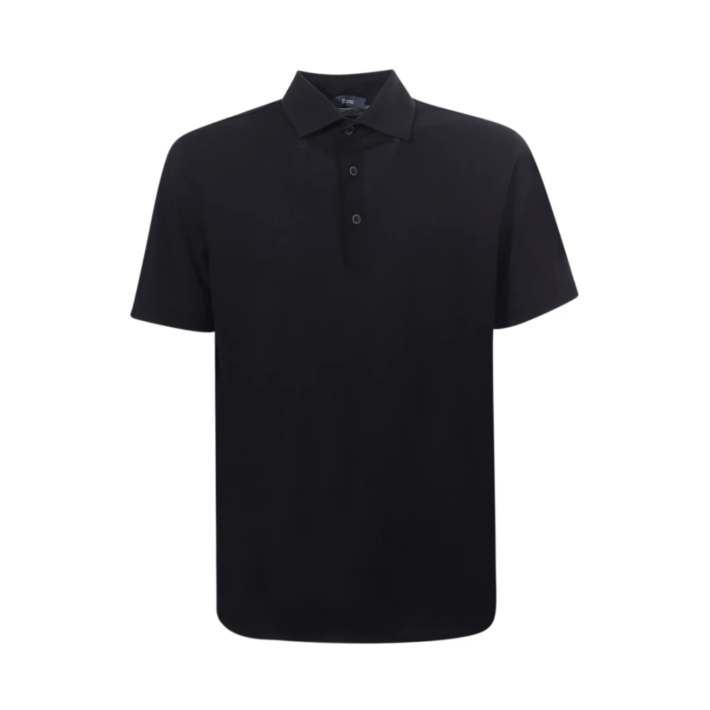Herno Zwart Polo Shirt Regular Fit Black Heren