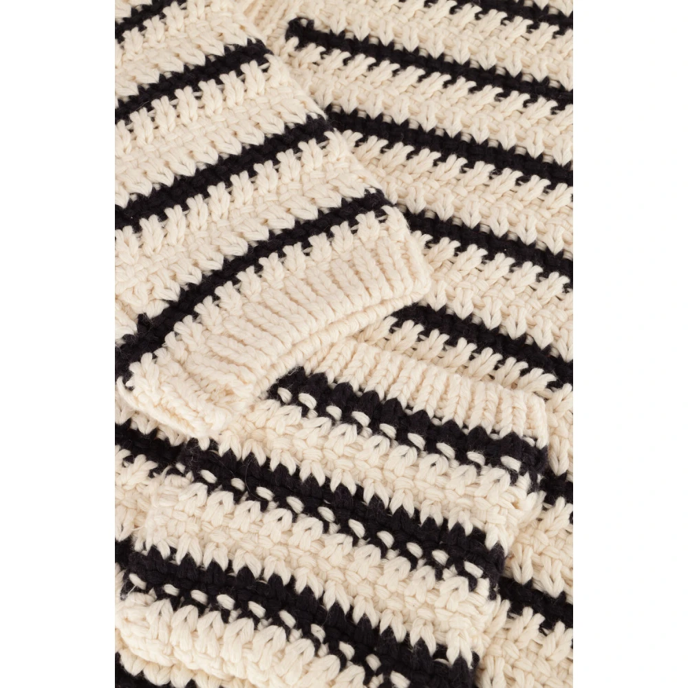 NEO NOIR Gestreepte Gebreide Vest Paula Beige Dames