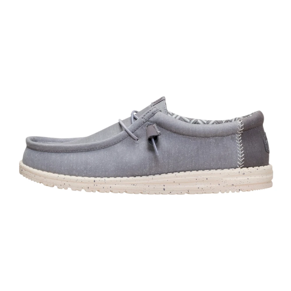 Hey Dude Men's Gray Wally Stretch Canvas - Laced Shoes - 6 Uk - Shoes