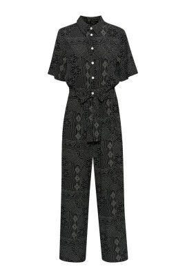 combinaison-noire-a-pois