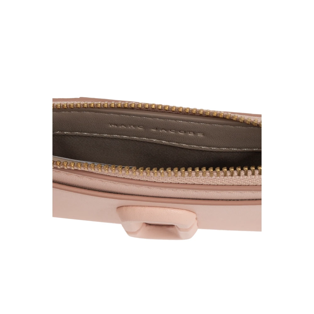 Marc Jacobs Leren portemonnee 'The J Marc' Pink Dames