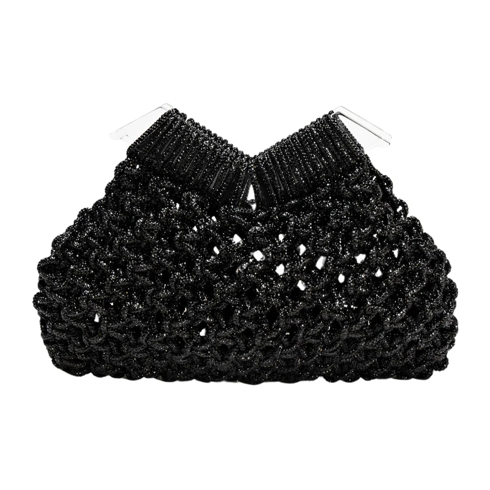 Hibourama Handgeweven Diamanten Clutch Black Dames