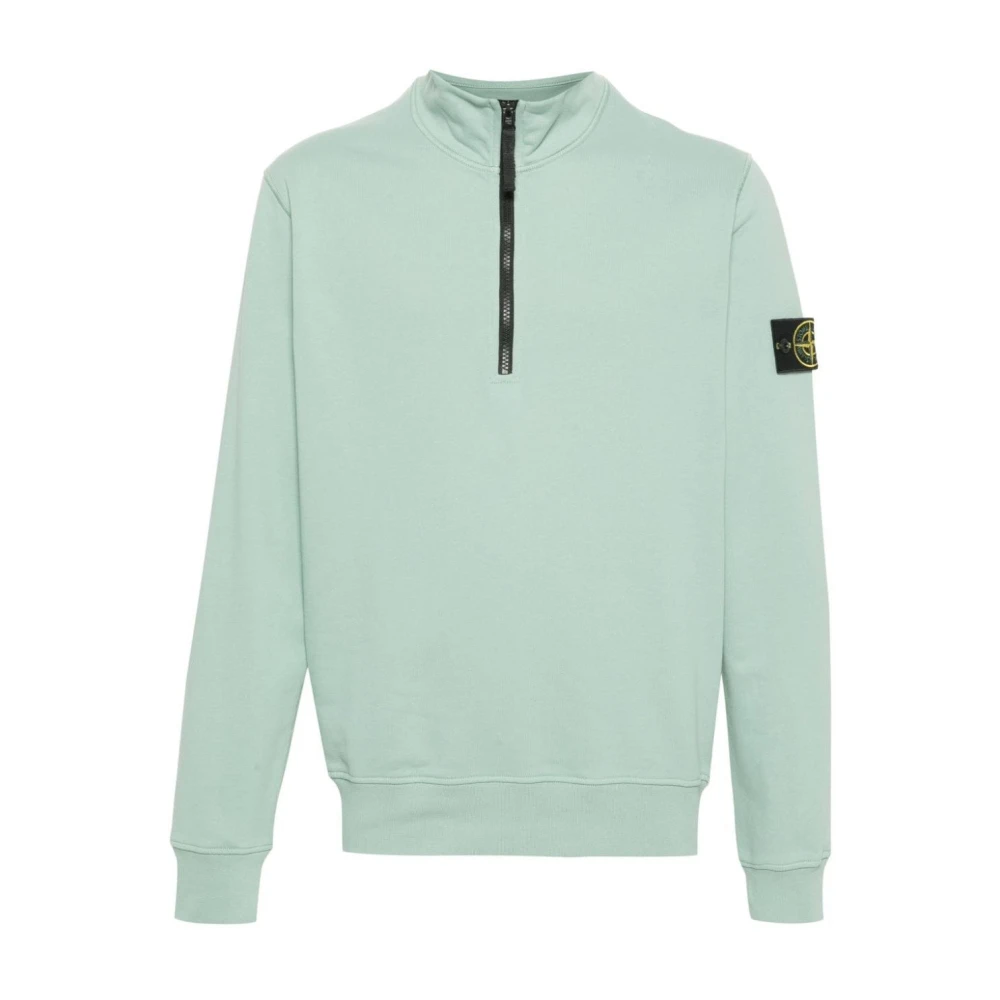 Stone Island Kwart Rits 'Licht Groen' Urban Stijl Green Heren