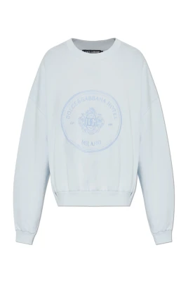 Sweatshirt med dubbel brodyr