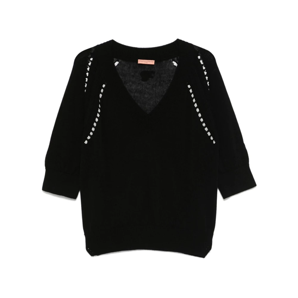 Knitwear > V-neck Knitwear - - Ermanno Scervino - Modalova