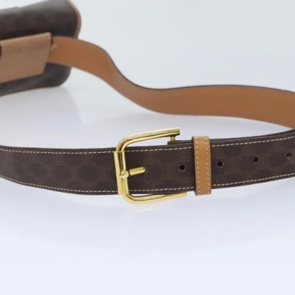 Celine Vintage Pre-owned Leather crossbody-bags Brown Dames