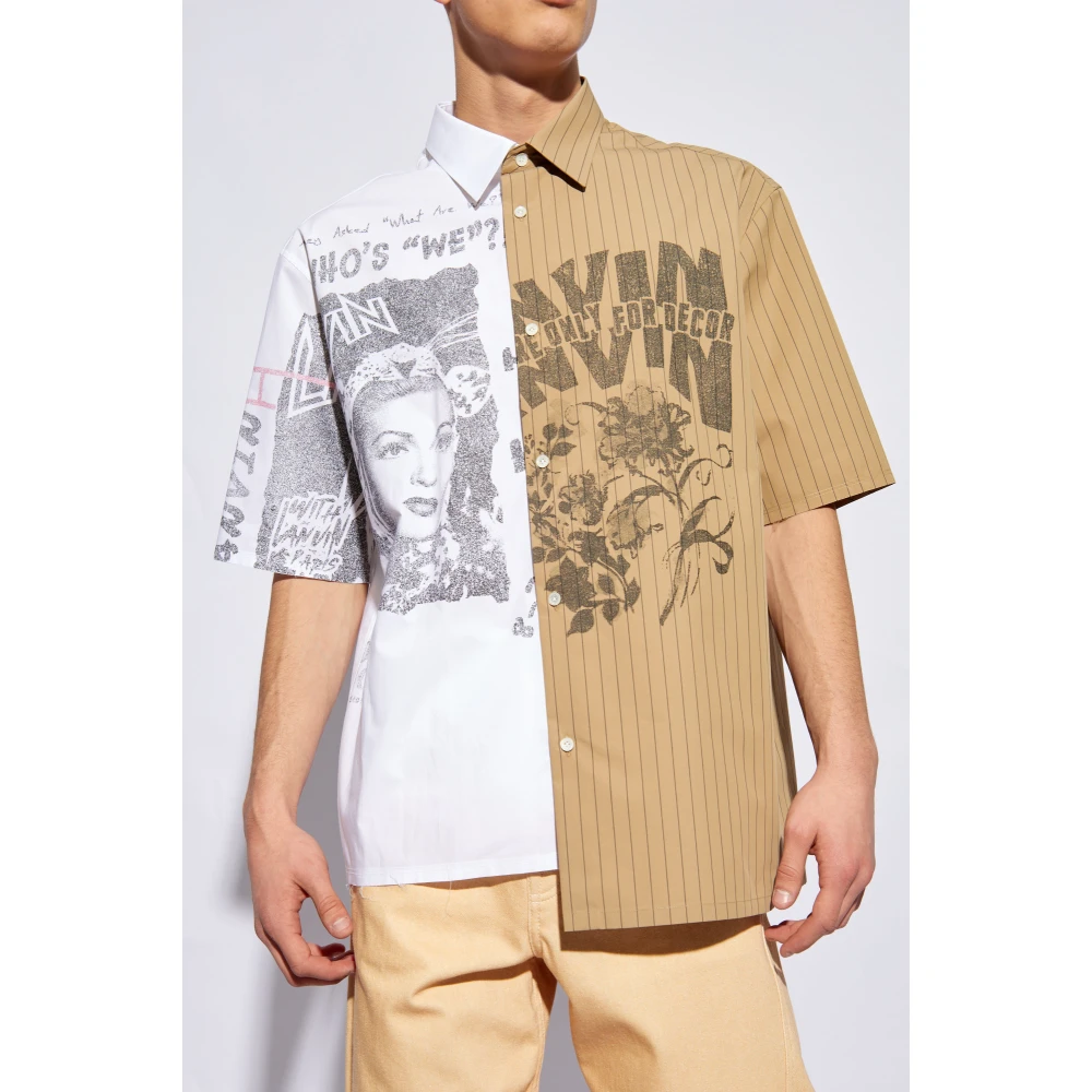 Lanvin Shirt met korte mouwen Multicolor Heren
