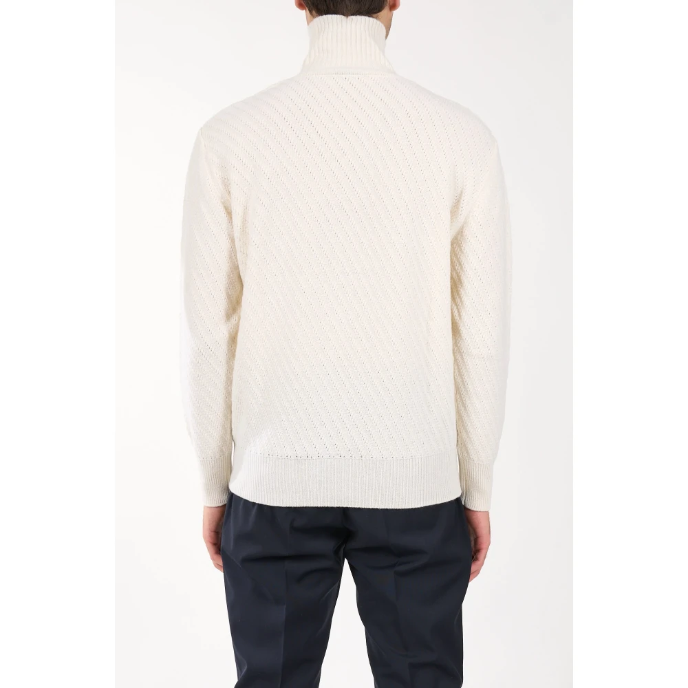 Paolo Pecora Geribbelde wollen coltrui Beige Heren