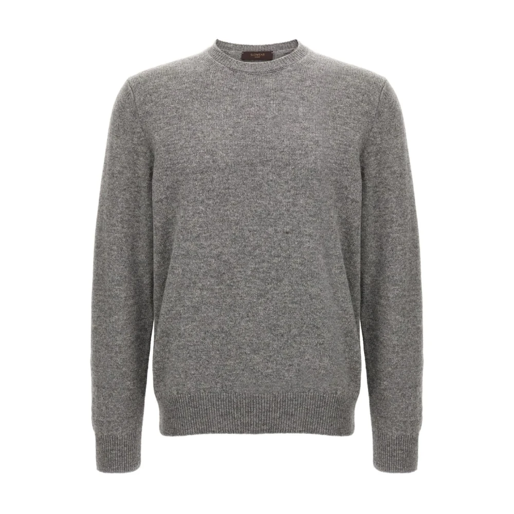 Zanone Round-Neck Knitwear, Male, 3XL, Grey Jumpers For Men Gray