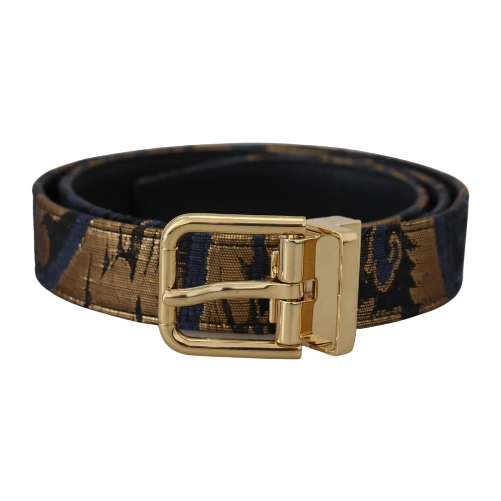 Dolce & Gabbana Women's Luxury Jacquard Logo Buckle Belt