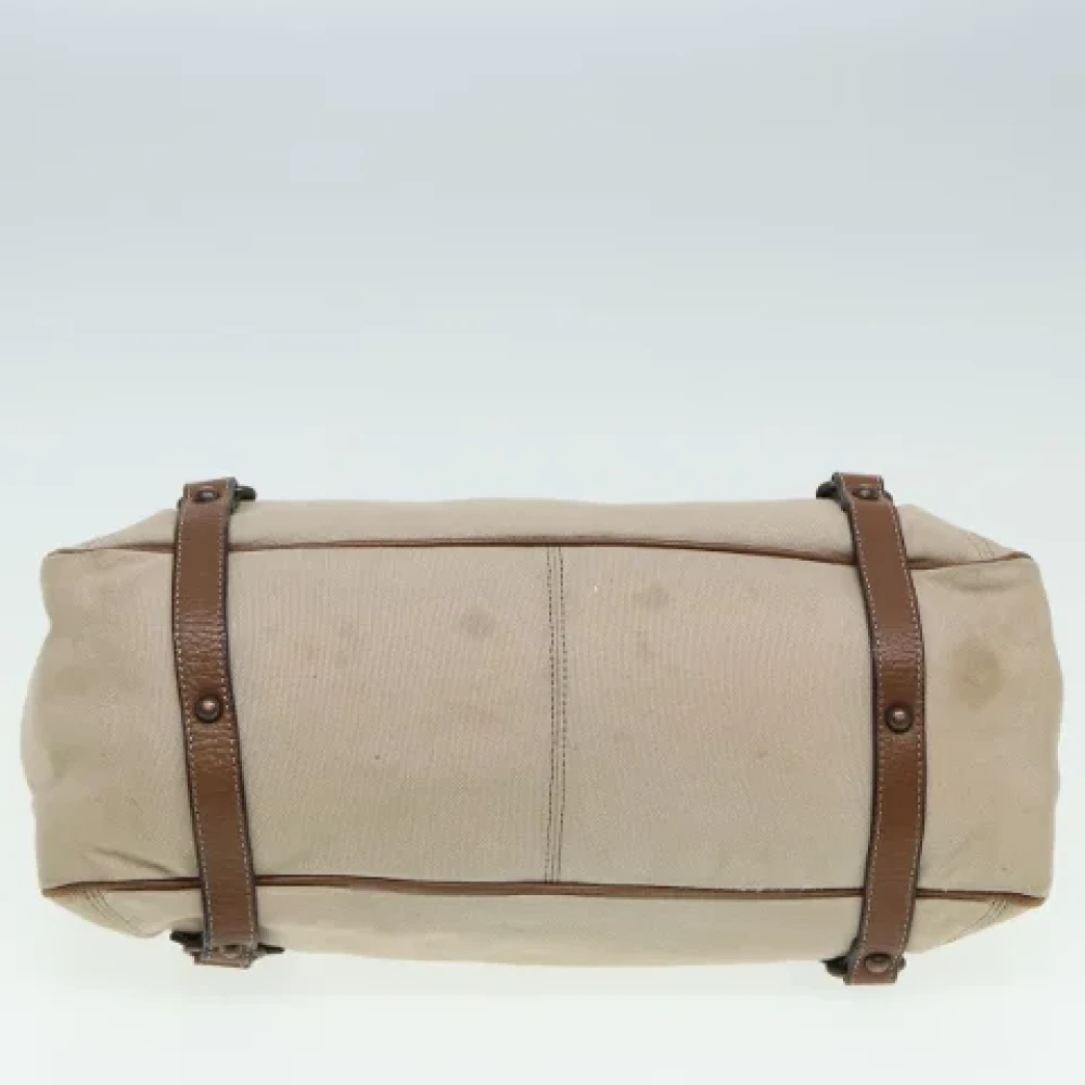 Burberry Vintage Pre-owned Canvas shoulder-bags Beige Dames