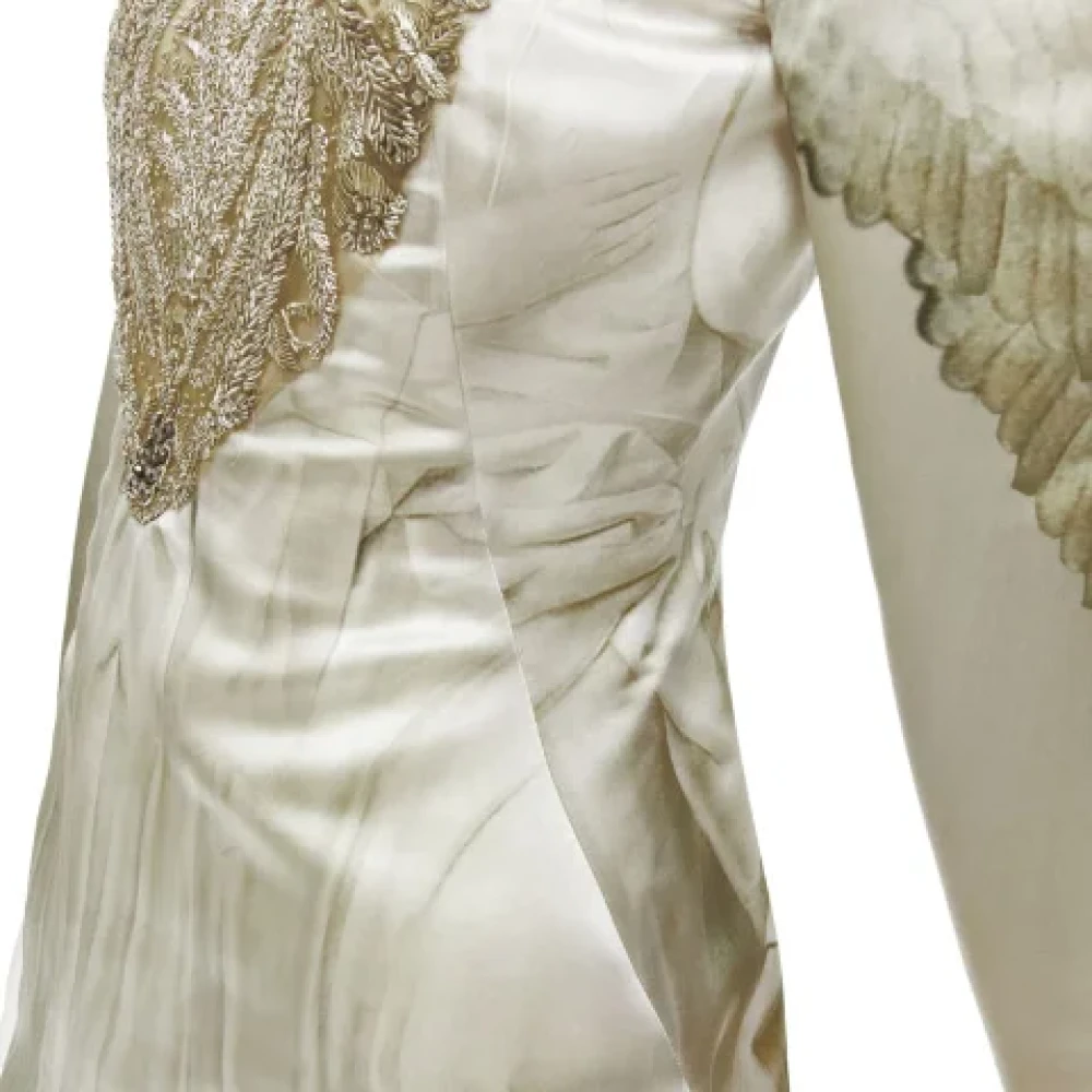 Alexander McQueen Pre-owned Silk dresses Gray Dames