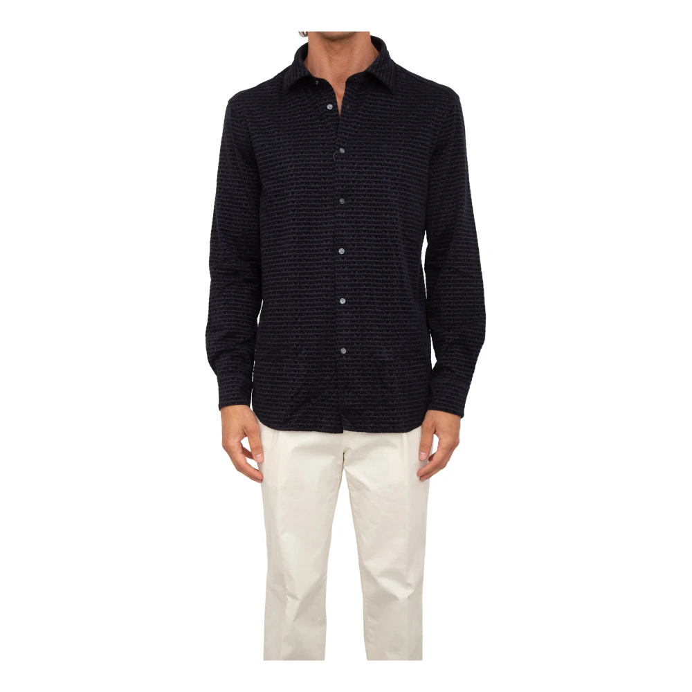 Emporio Armani Men's Black Formal Shirts, 2XL, Shirt Classic Style