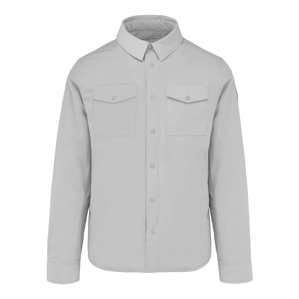 Bomboogie Men's Gray Light Jackets, 3XL, Overshirt In Technical Fabric