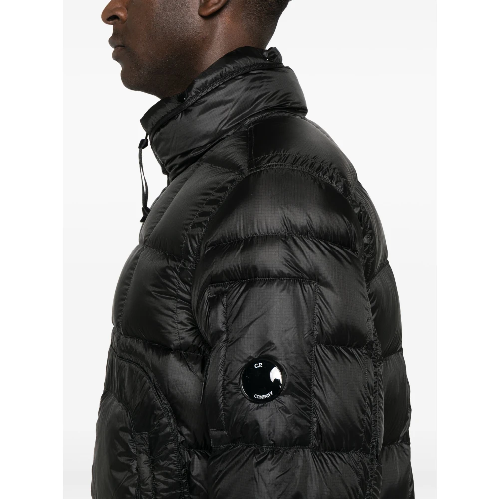 C.P. Company Zwarte Gewatteerde Jas Zonder Capuchon Black Heren