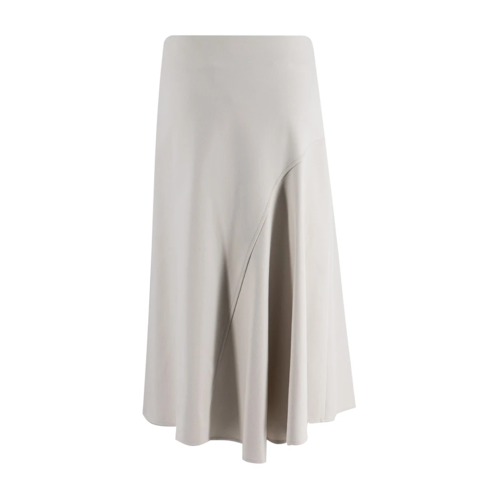 BRUNELLO CUCINELLI Elegant Flared Midi Skirt White Dames