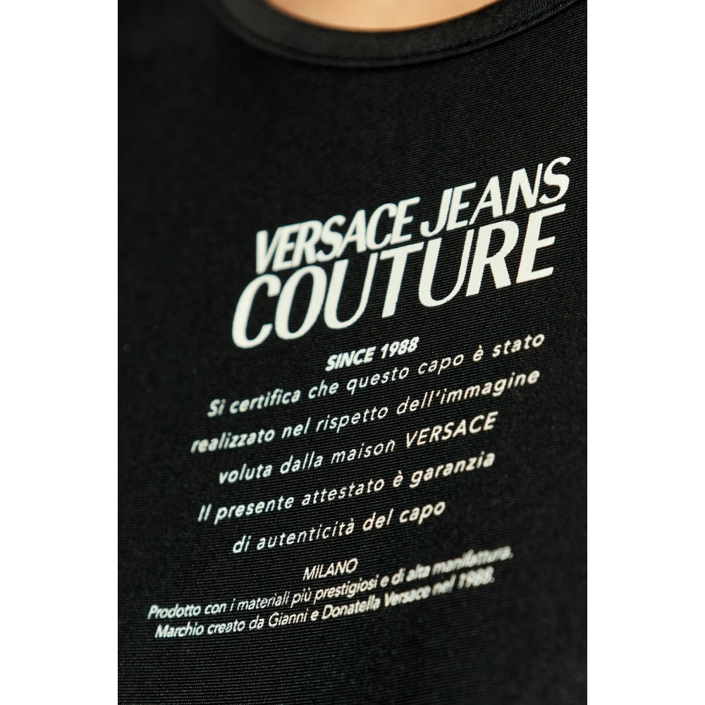 Versace Jeans Couture Bodysuit met logo Black Dames