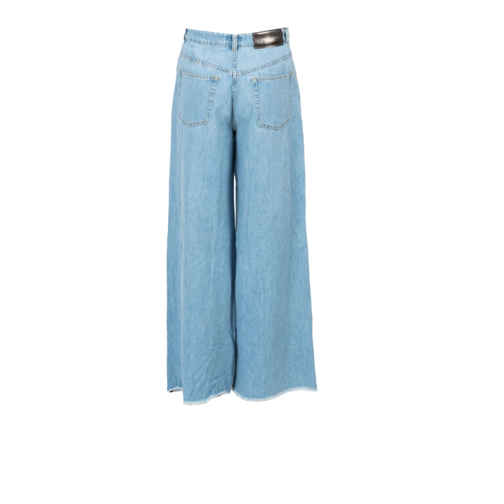 pinko Wijde Spijkerbroek Blue Dames