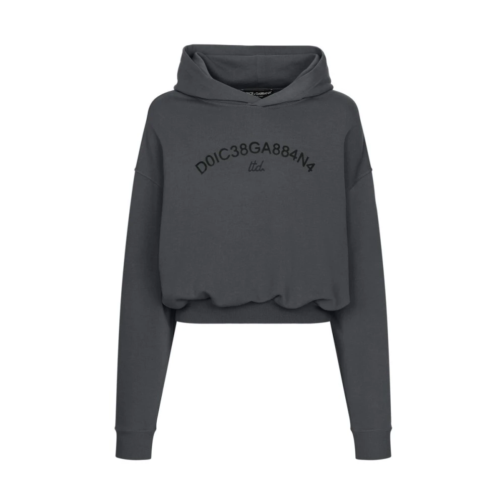 Dolce & Gabbana Klassieke Logo Print Sweatshirt Gray Heren