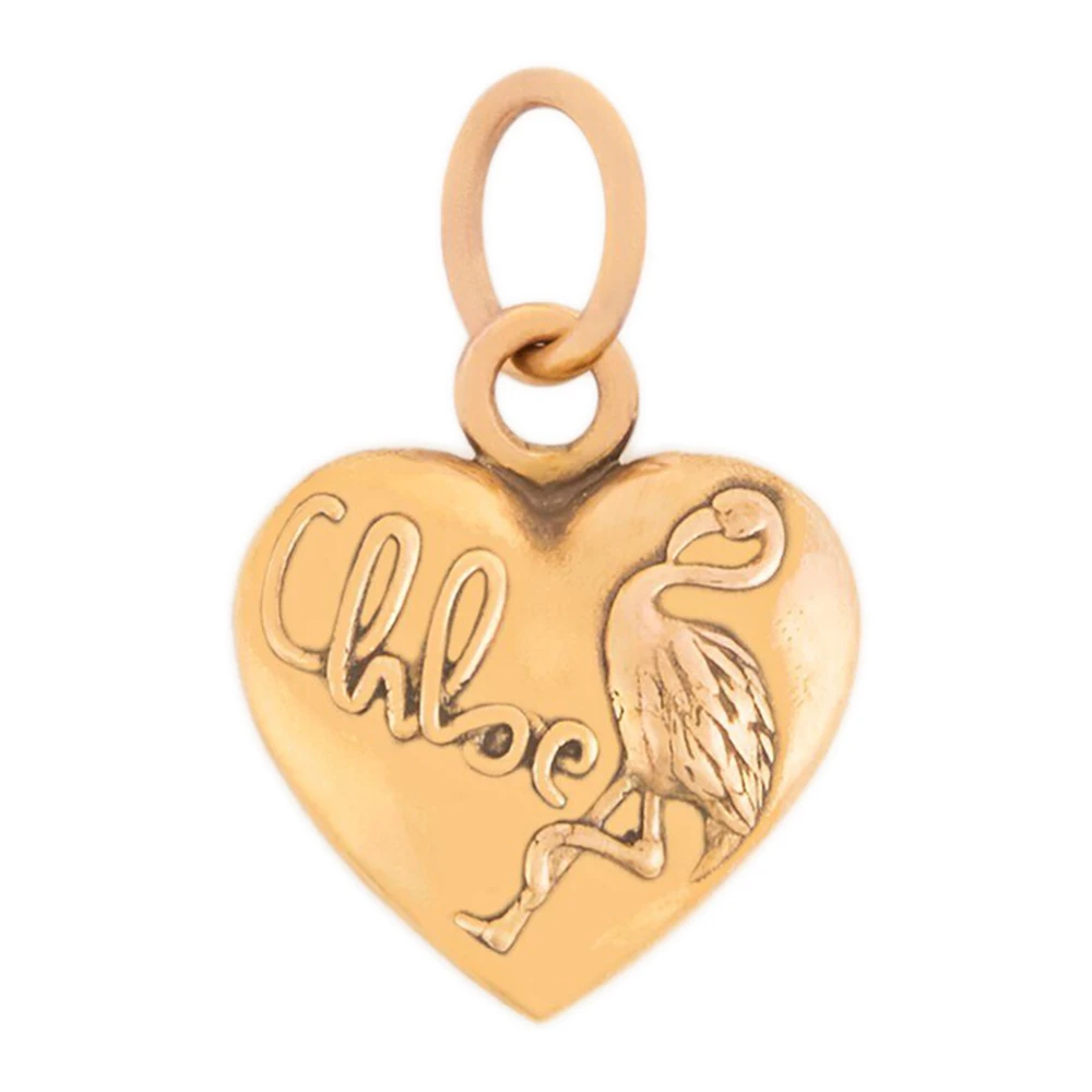 Chloé Women's Yellow Jewellery, One Size, Heart Flamingo Charm
