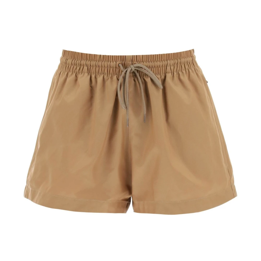 Wardrobe.nyc Waterafstotende nylon shorts Beige Dames