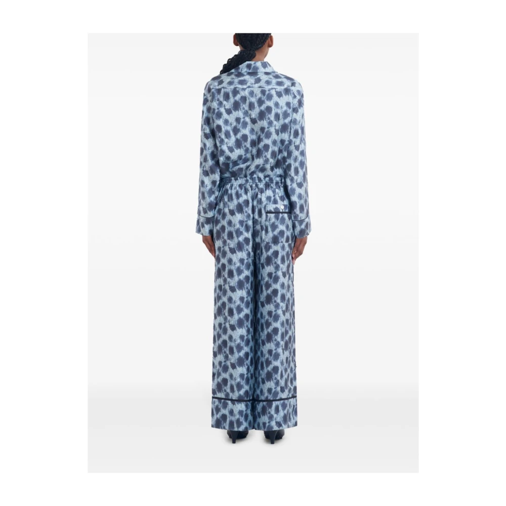 Marni Gedrukte Grijze Broek Multicolor Dames