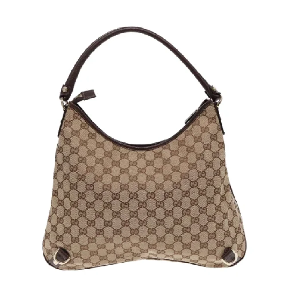 Gucci Vintage Pre-owned Canvas gucci-bags Beige Dames