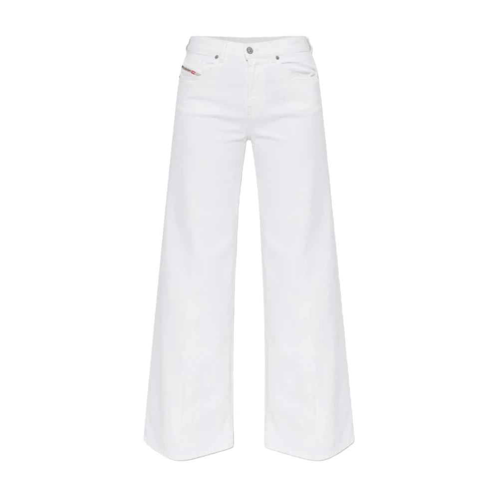 Diesel Women's White 1978 D-Akemi Jeans - Wide Jeans - W28 - Jeans