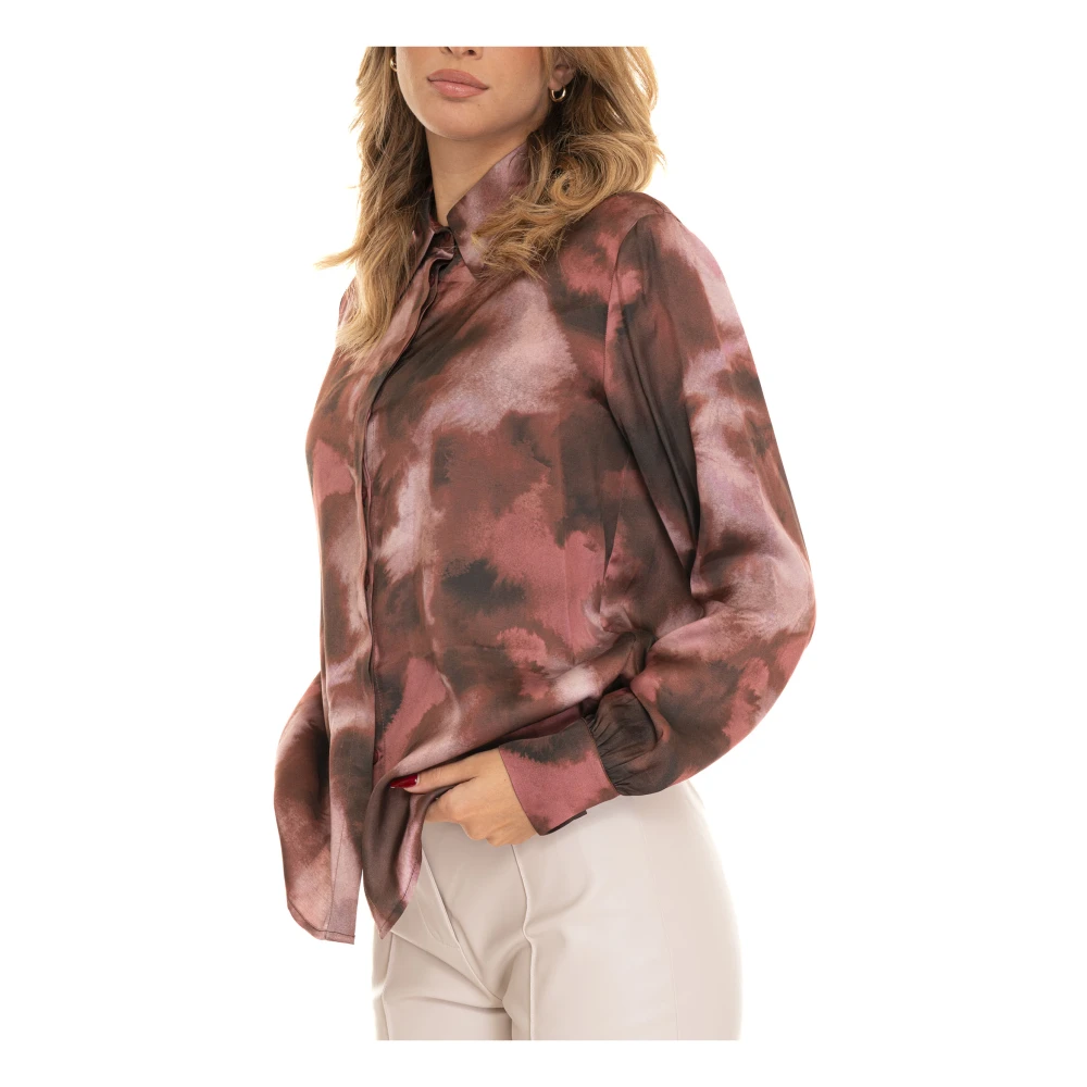 Liu Jo Blouse met tegeldruk en magneetsluiting Pink Dames