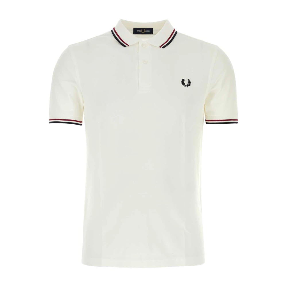 Fred Perry, Herren, Shirts, Twin Tipped Polo Shirt Short Sleeve Snow White, Weiss, (M) - Bild 13