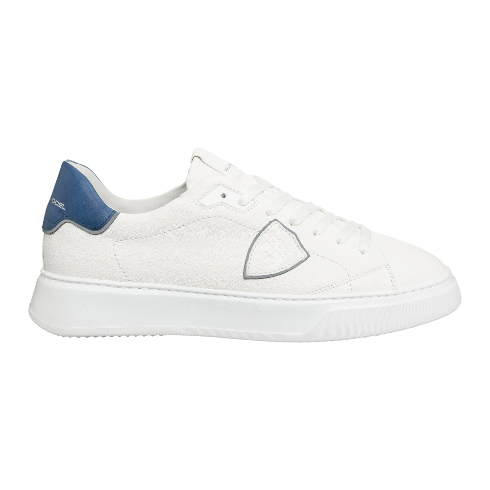 Philippe Model Men's White Plain Temple Trainers With Laces Closure Size 11 Uk