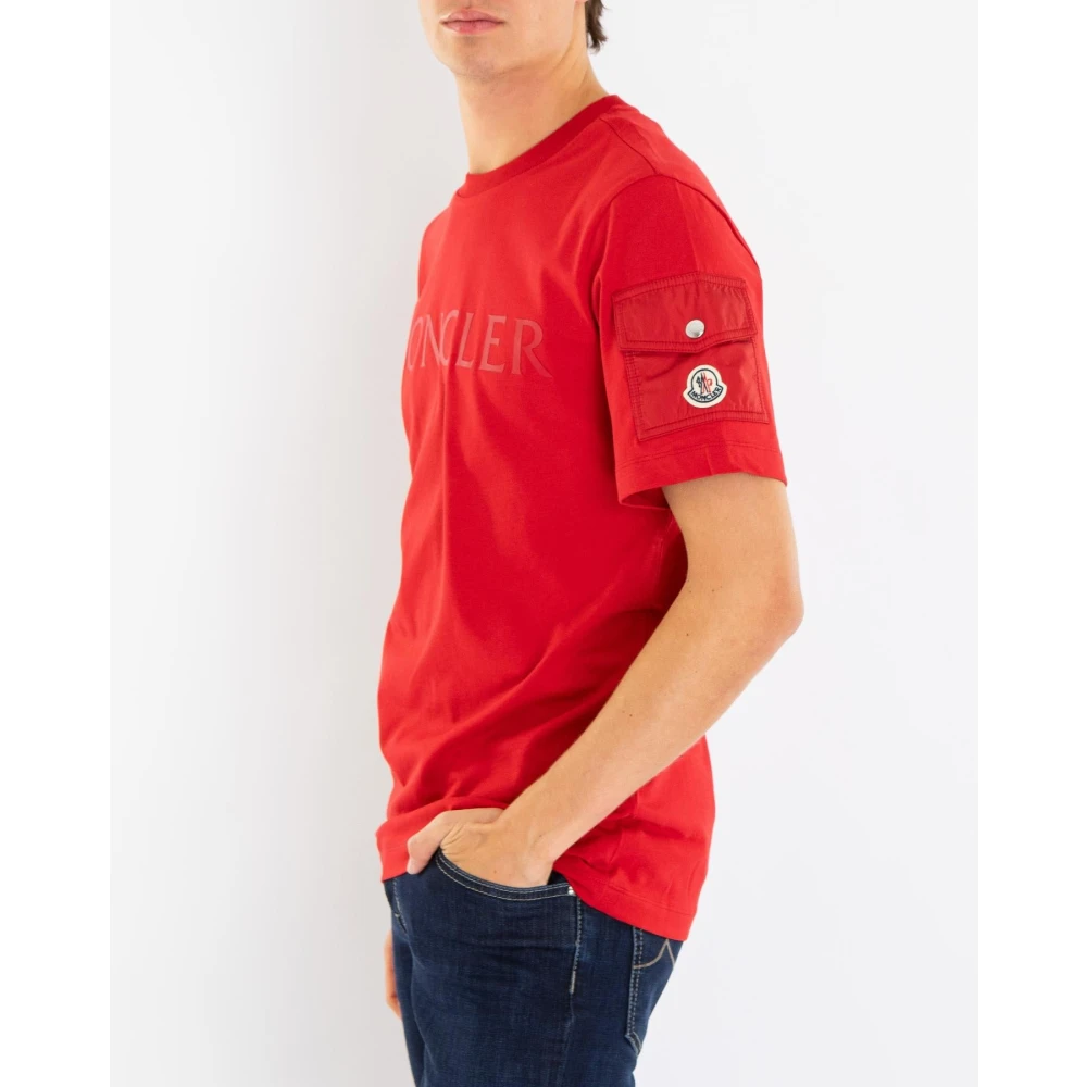 Moncler Heren Korte Mouw T-shirt Red Heren