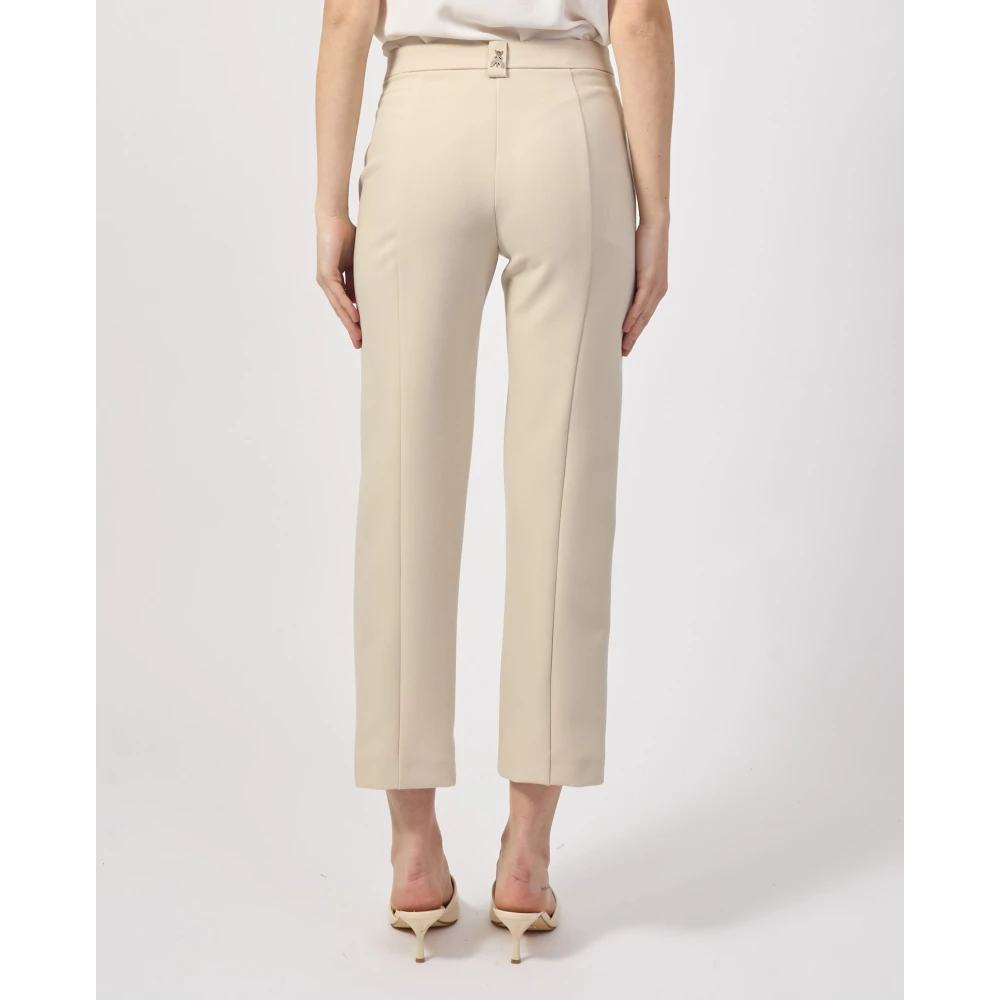 PATRIZIA PEPE Beige Geplooide Broek Beige Dames