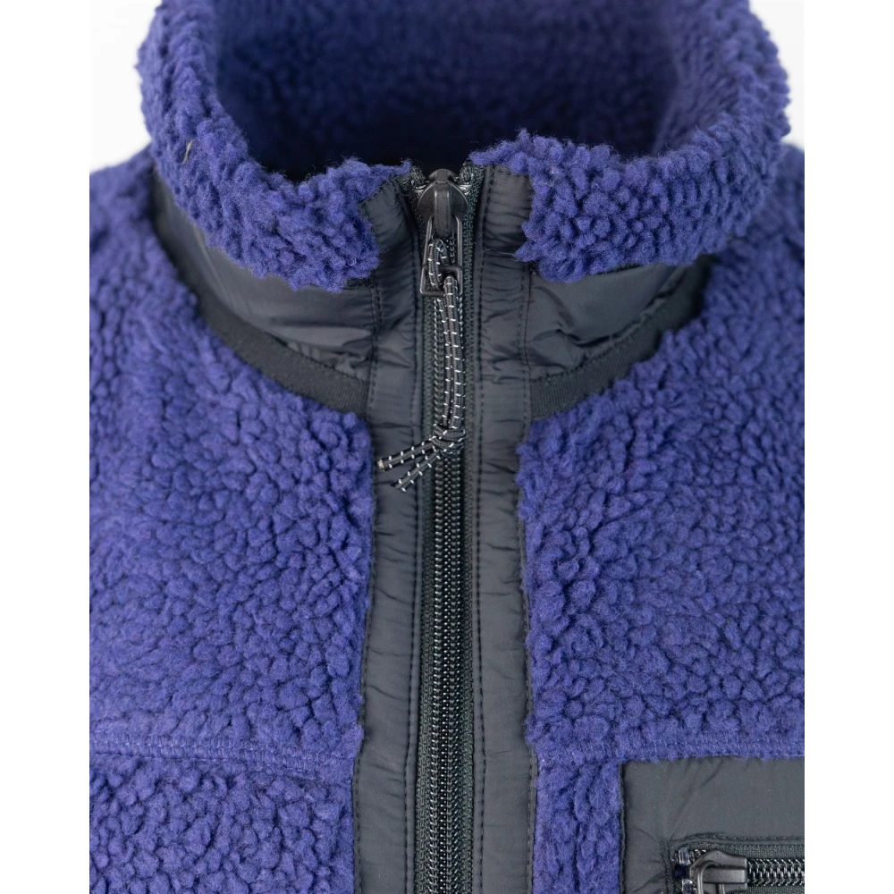 Carhartt WIP Blauwe Jassen Liner Vest Nylon Rits Blue Heren
