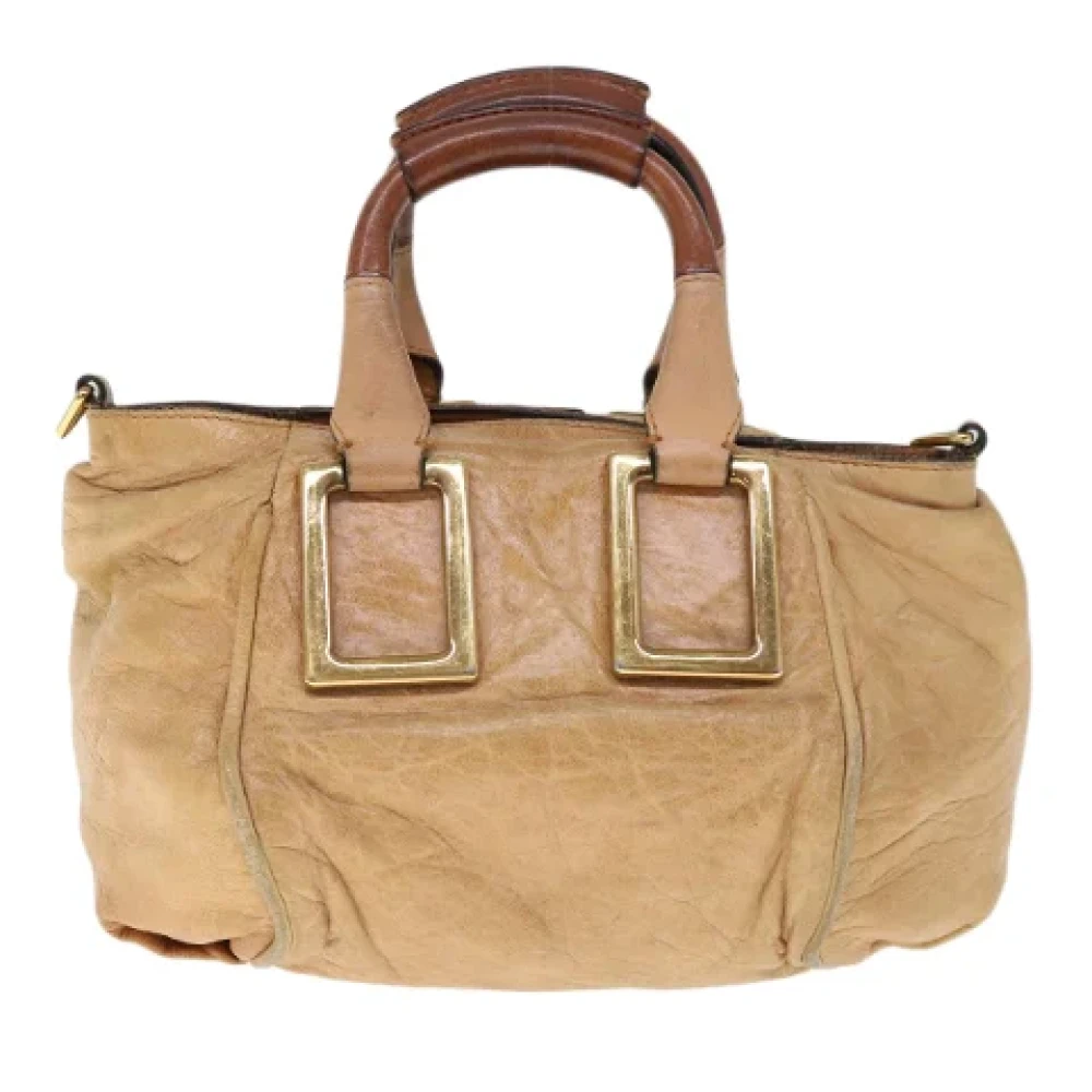 Chloé Pre-owned Leather handbags Beige Dames