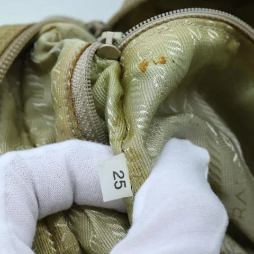 Prada Vintage Pre-owned Fabric prada-bags Beige Dames
