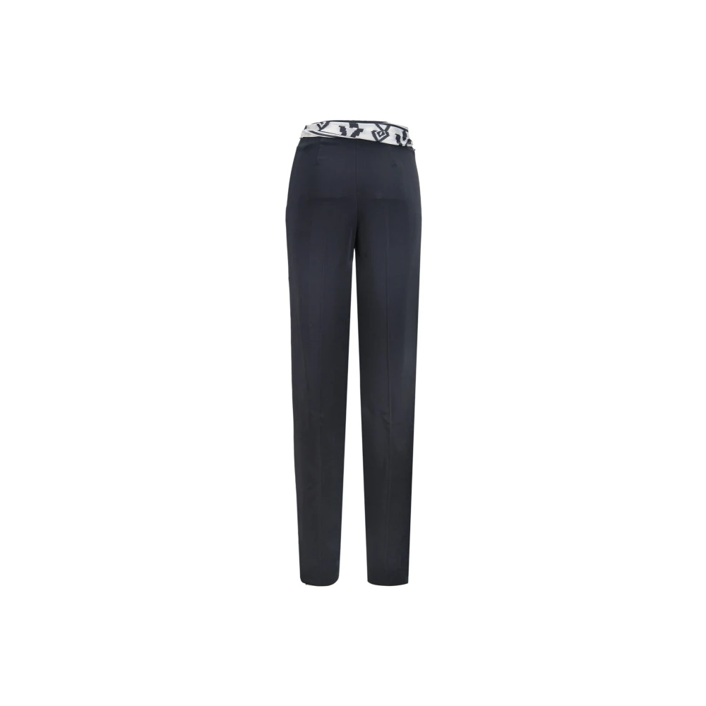 Elisabetta Franchi Hoge Taille Uitlopende Ritsbroek Black Dames
