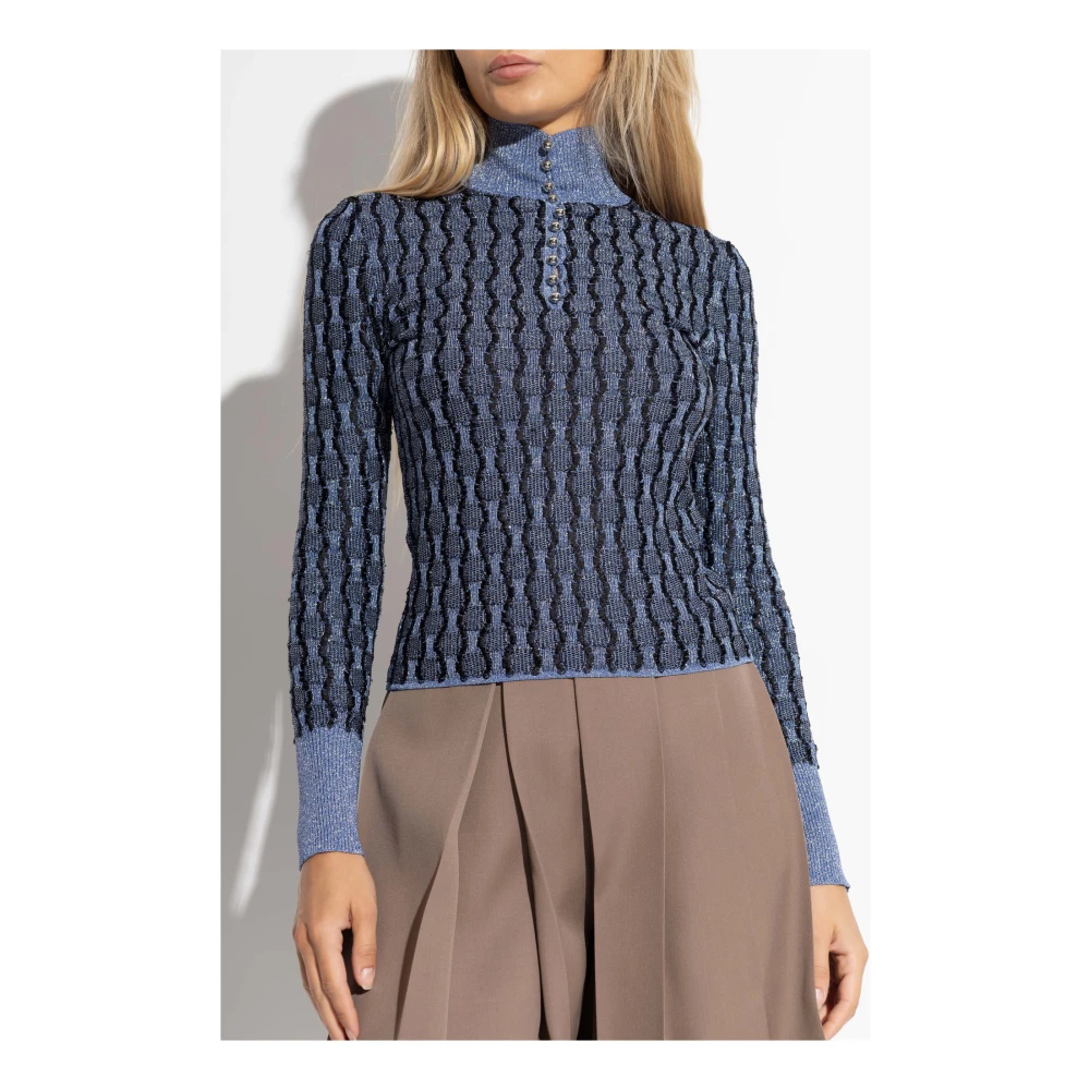 Lanvin Trui met lurex draad Blue Dames