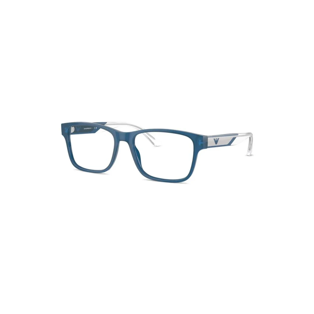Emporio Armani EA 3239 Rectangle Square Prescription Glasses 53mm Blue Acetate - Image 4