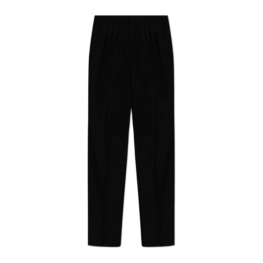 Kenzo Stijlvolle Zwarte Wollen Broek Black Heren