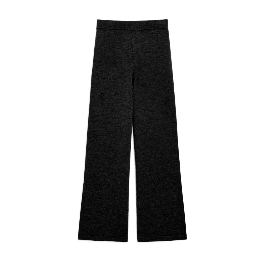 Max Mara Wollen broek met rechte pijpen Black Dames