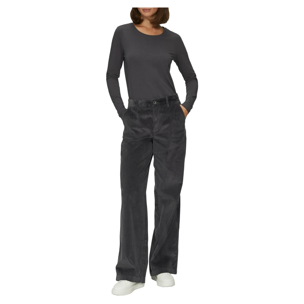 s.Oliver Wijde Pijp Ribfluwelen Broek Gray Dames