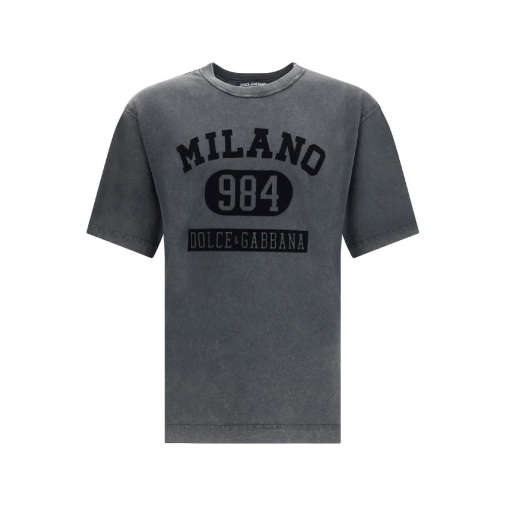 Dolce & Gabbana Men's Gray Cotton T-Shirt