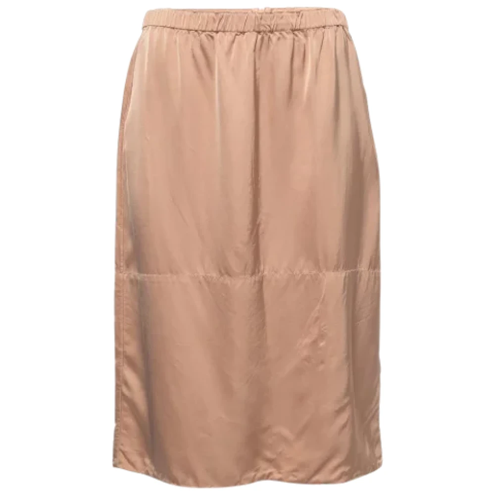 Marni Pre-owned Satin bottoms Beige Dames