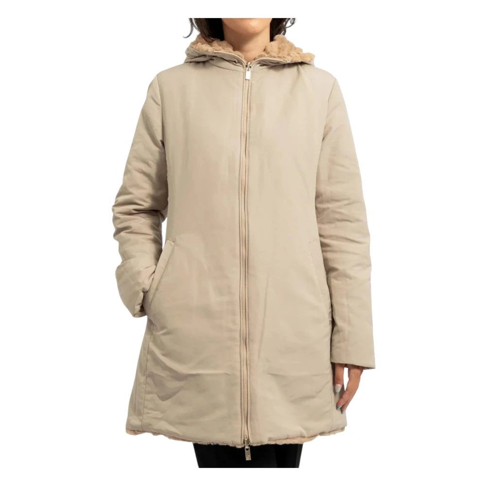 Ciesse Piumini Lange Pufferjas Beige Dames