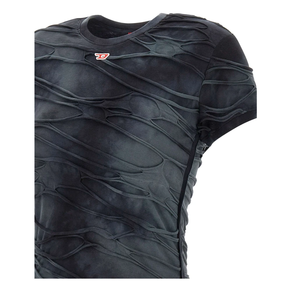 Diesel Zwarte T-shirts en Polos Lang Black Dames