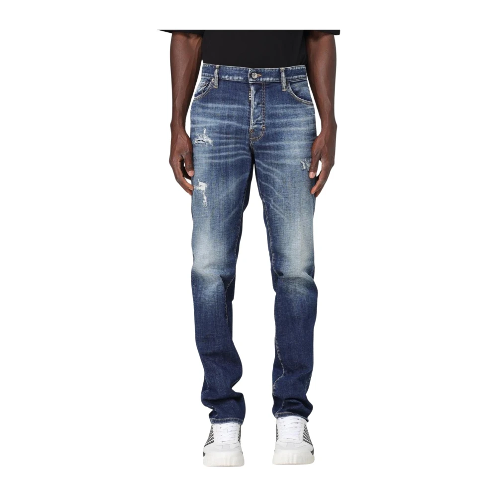Dsquared2 Men's Blue Cool Distressed Skater Jeans