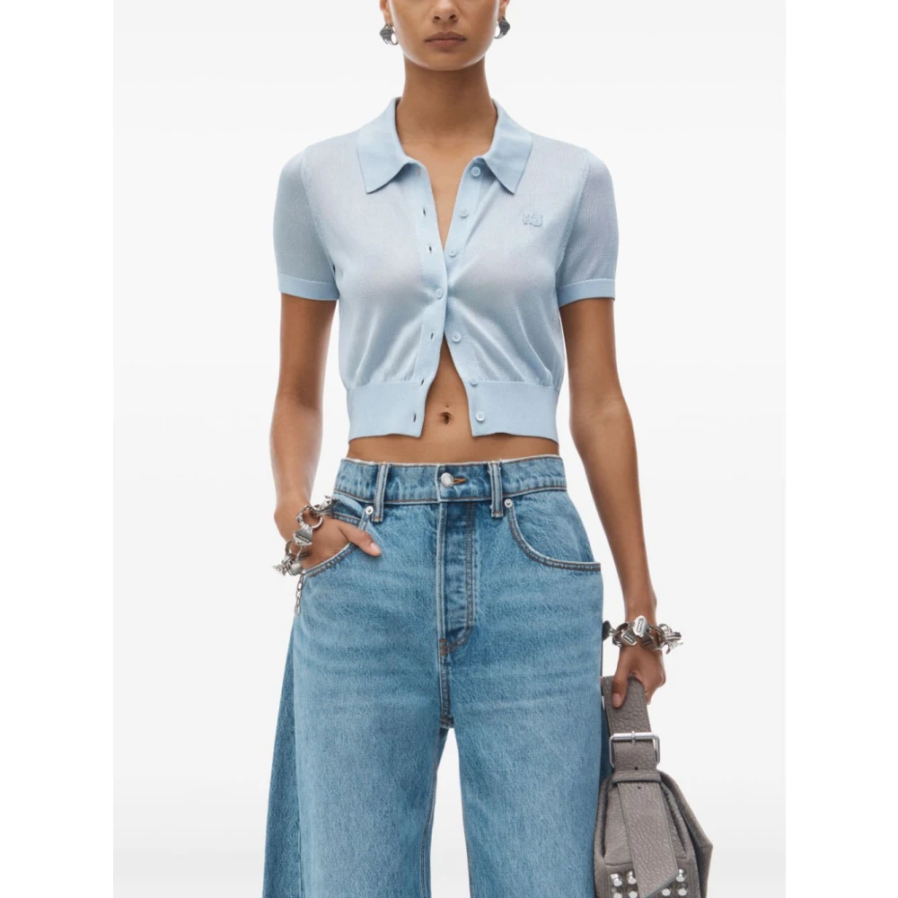 alexander wang Blauwe T-shirts en Polo's voor Vrouwen Blue Dames