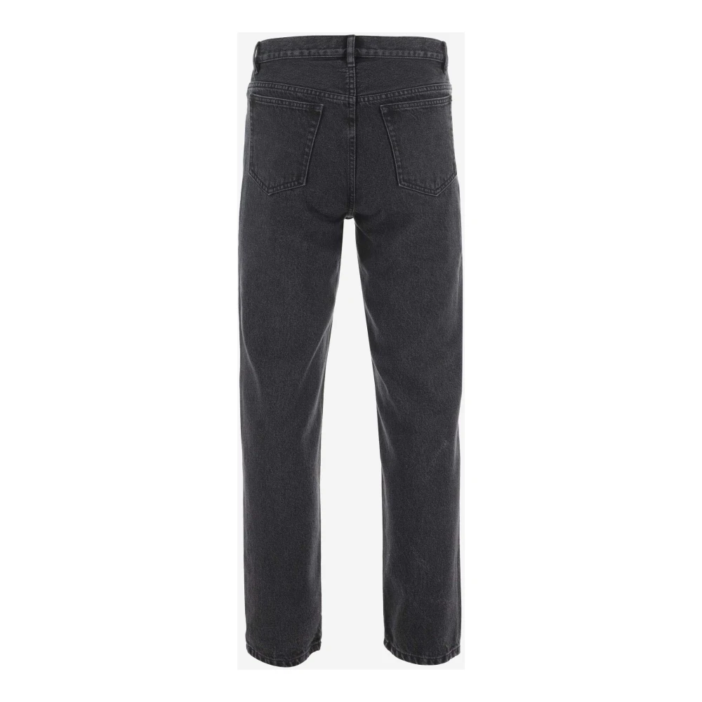 A.p.c. Zwarte Denim Jeans Rechte Pijp Black Heren